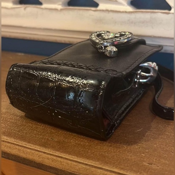 Vintage Brighton Small Bag w/ Rhinestone Heart & Strap - Picture 10 of 11